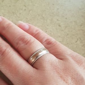 14k White gold ring for women